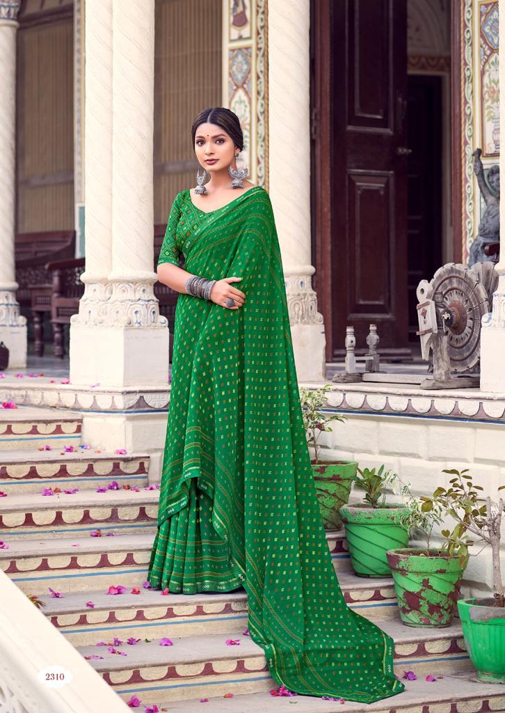 Kashvi Rangrez Printed Georgette Designer Fancy Wear Saree Collection